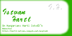 istvan hartl business card